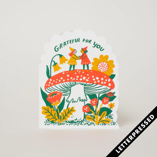 Grateful Gnomes Greeting Card