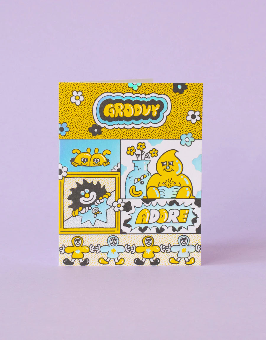 Groovy Adore Greeting Card