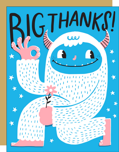 Yeti Big Thanks Greeting Card