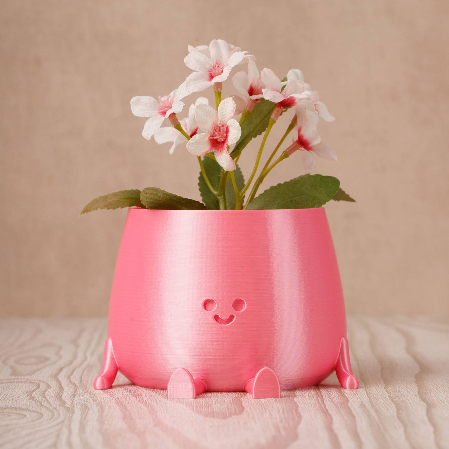 Happy Pot Planter Silk Pink