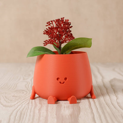 Happy Pot Planter Matte Red Brick