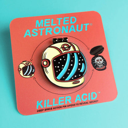 Melted Astronaut Enamel Pin