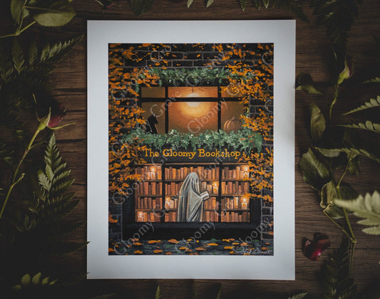 The Gloomy Bookshop 8 x 10 Print