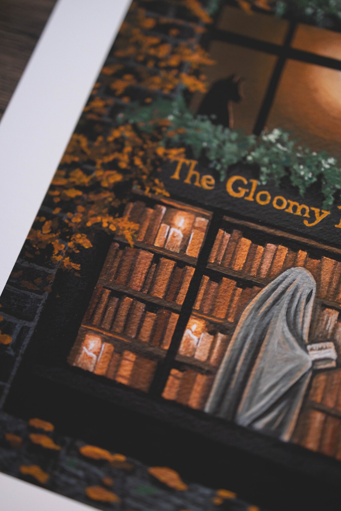 The Gloomy Bookshop 8 x 10 Print