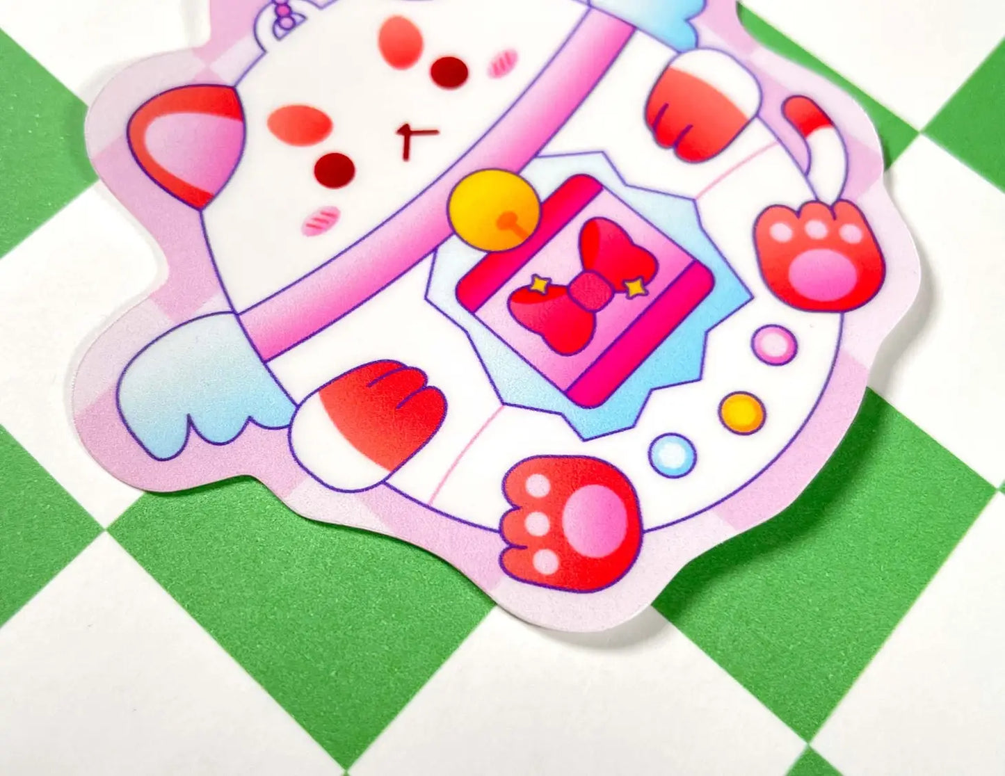 Kawaii Cat Videogame Sticker
