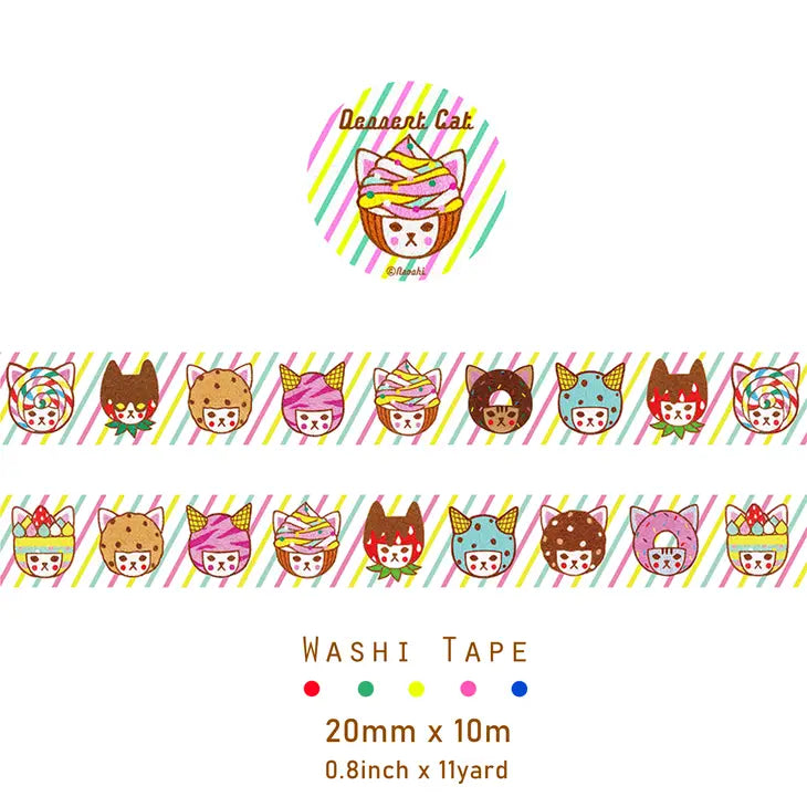 Dessert Cats Washi Tape