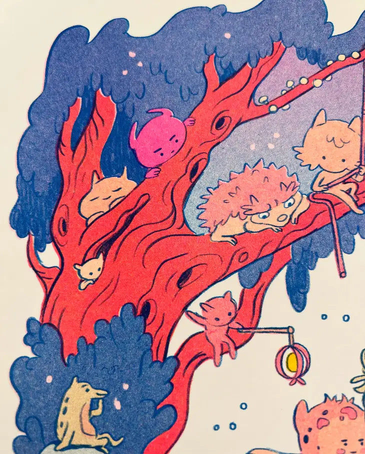 Bedtime Story Risograph Print