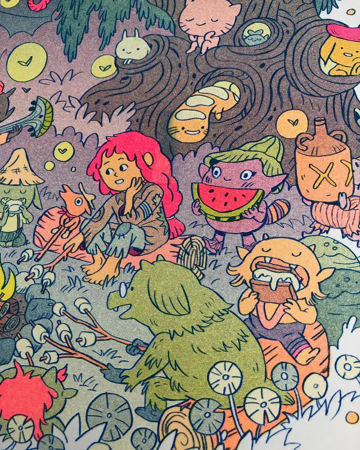 Campfire Stories Risograph Print