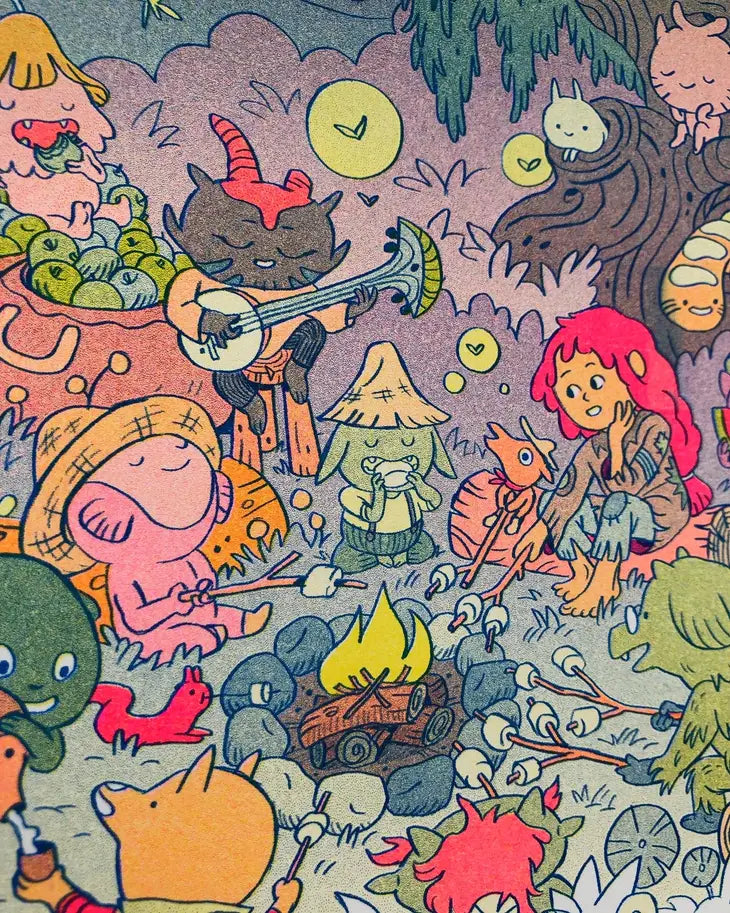 Campfire Stories Risograph Print