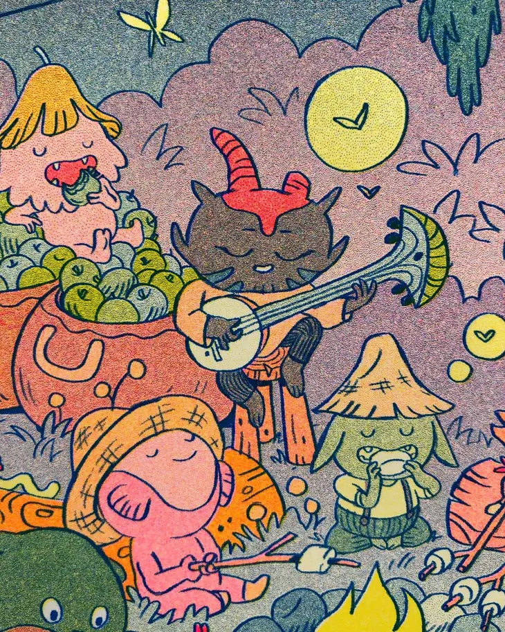 Campfire Stories Risograph Print
