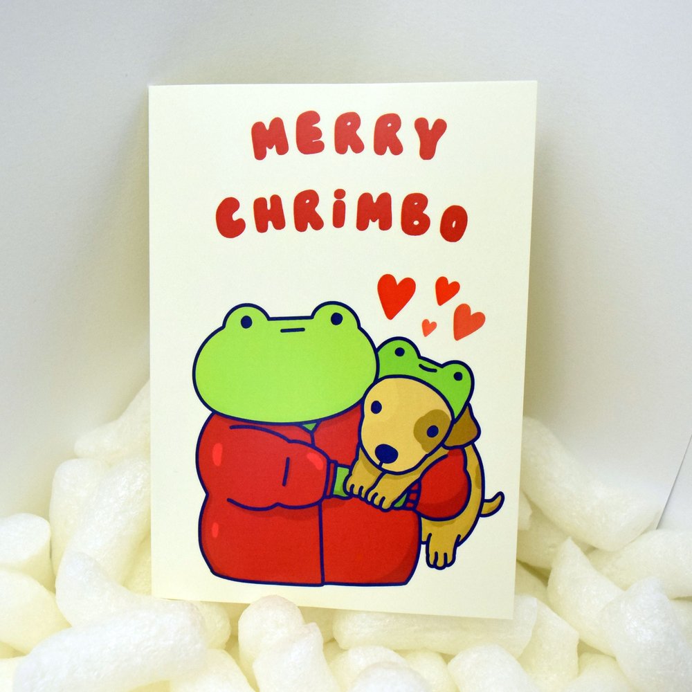 Merry Chrimbo Nim And Sage Hug Greeting Card