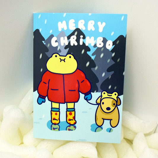 Merry Chrimbo Nim And Sage Puddle Greeting Card