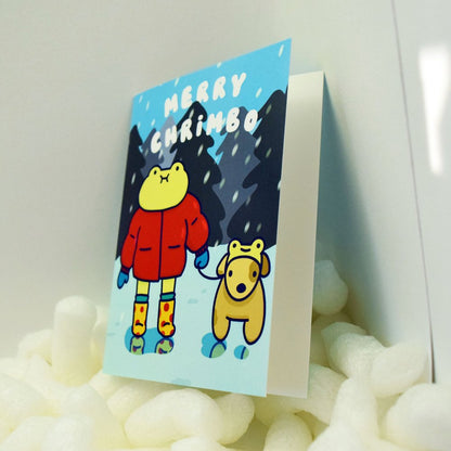 Merry Chrimbo Nim And Sage Puddle Greeting Card