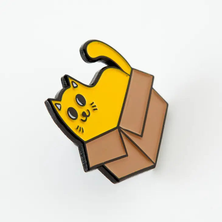 Cat in a Box Soft Enamel Pin