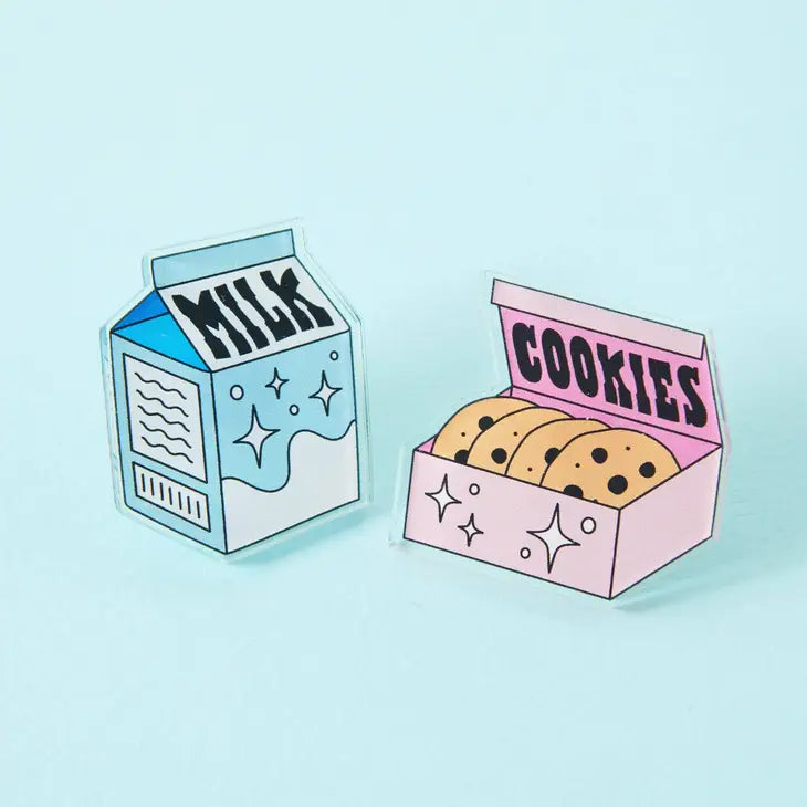 Milk & Cookies Acrylic Pin Pair