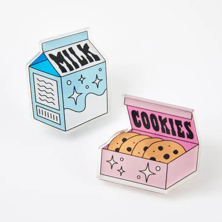 Milk & Cookies Acrylic Pin Pair