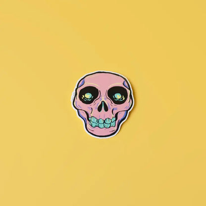 Smiling Skull Vinyl Sticker