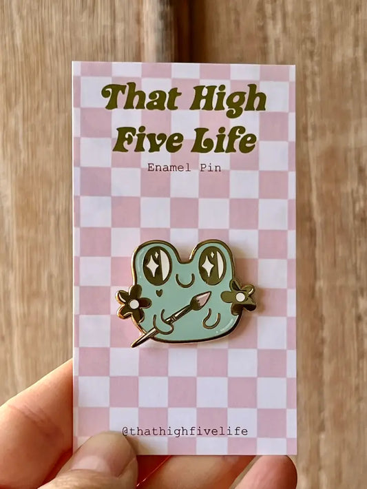 Artsy Frog Enamel Pin
