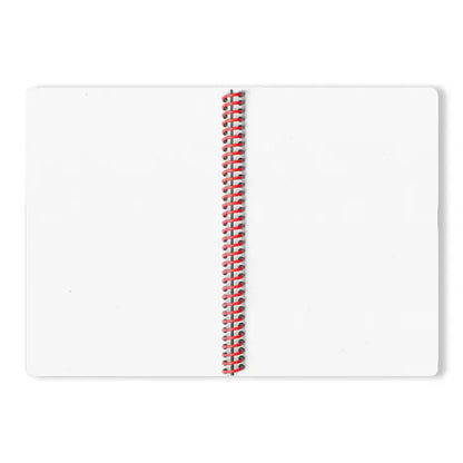 Red Spiral Notebook Geometric Lines