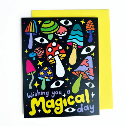 Magical Day Mushrooms Greeting Card