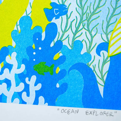 Ocean Explorer Risograph Print