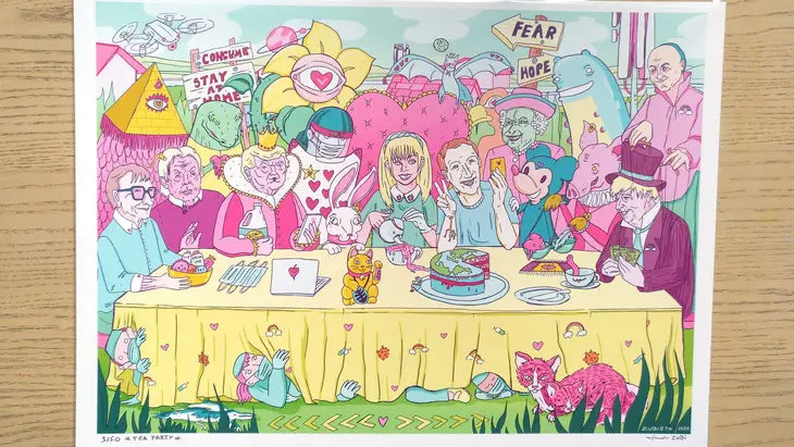 Alice in Lockdown Tea Party Gicleé Print
