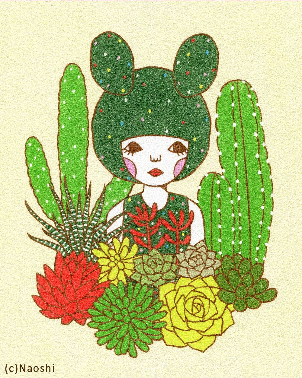 Cactus Girl Print 8" x 10"