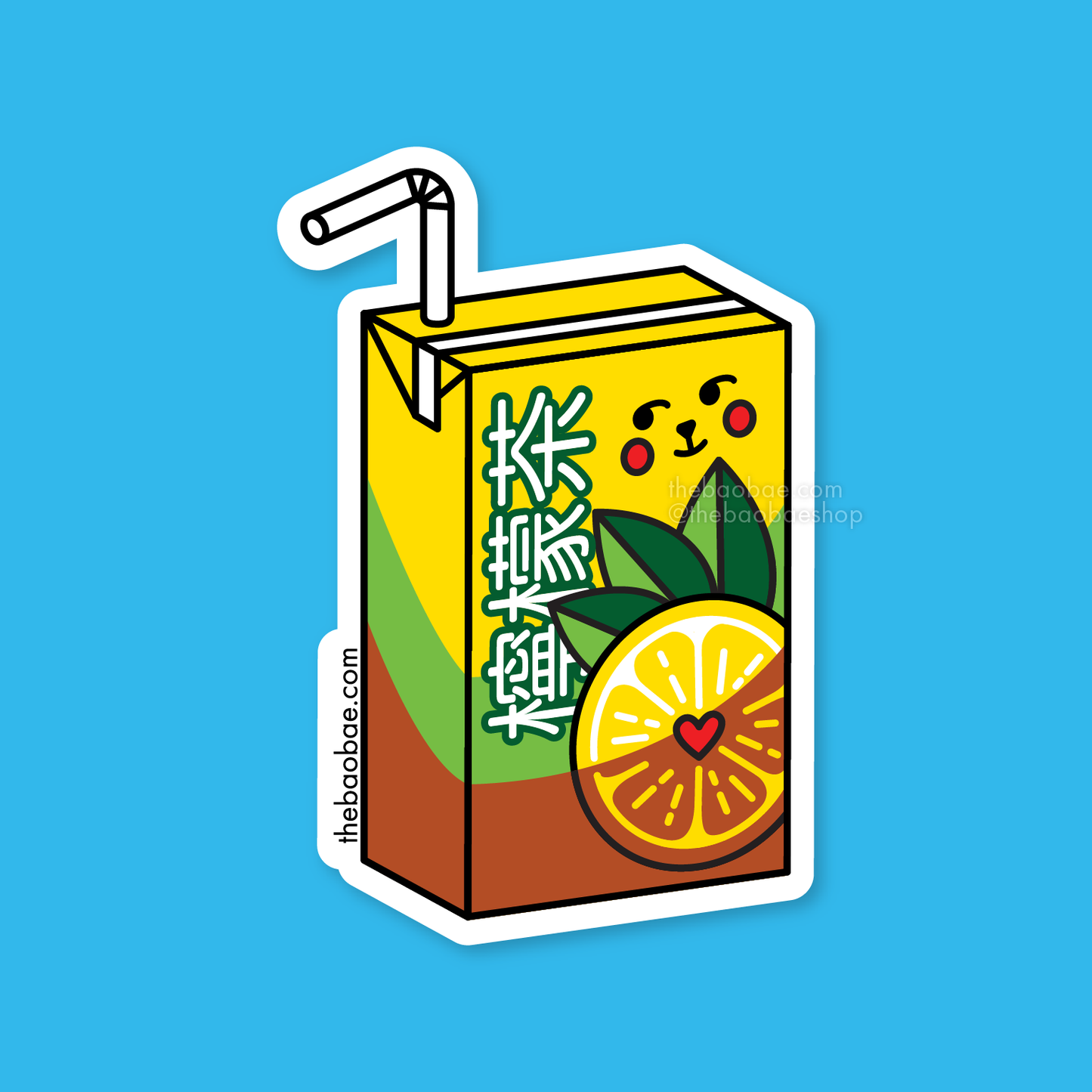 Lemon Tea Juice Box Sticker