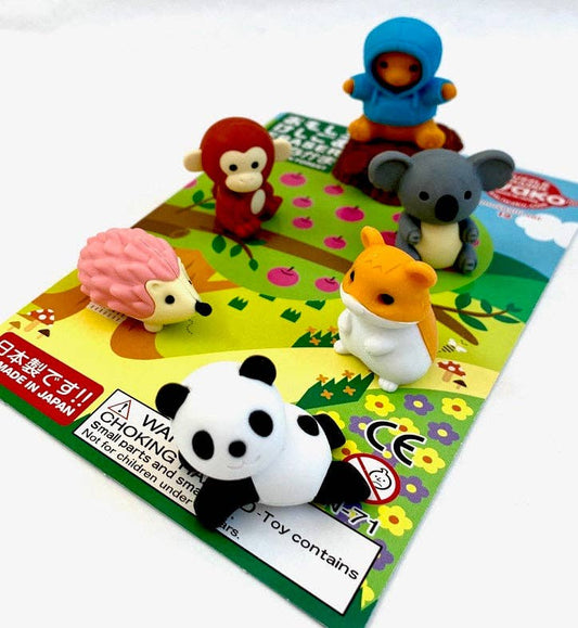 Iwako Kawaii Animal Eraser Set