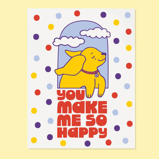 Happy Dog Greeting Card