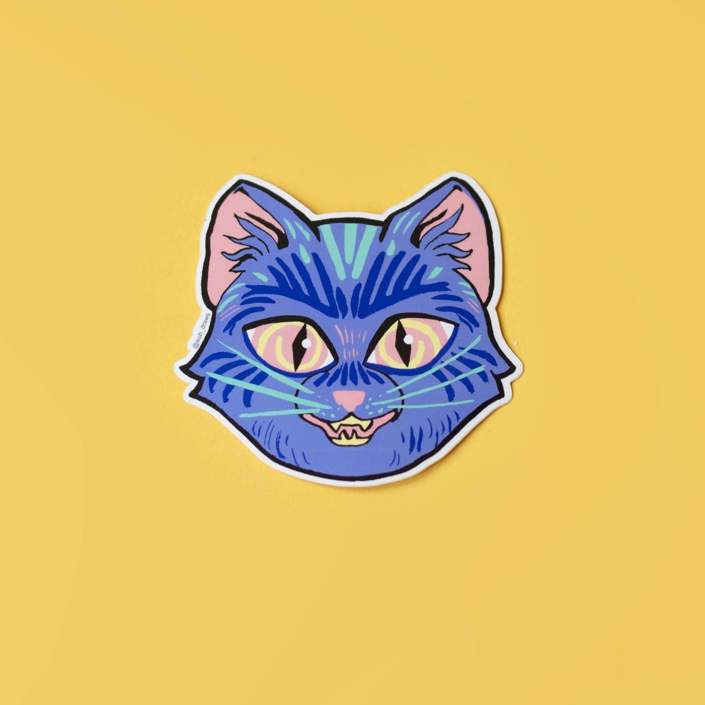 Cheshire Cat Smile Vinyl Sticker