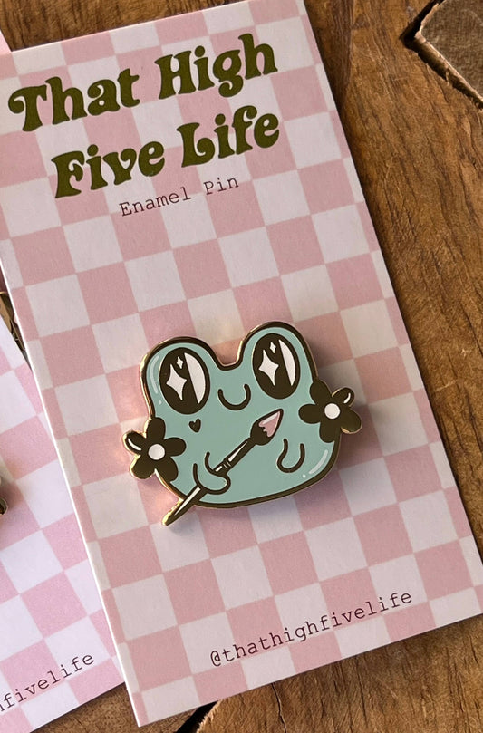 Artsy Frog Enamel Pin