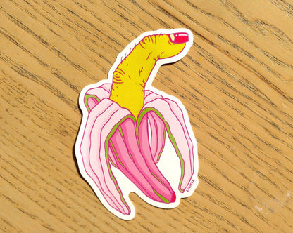 Finger Banana Sticker