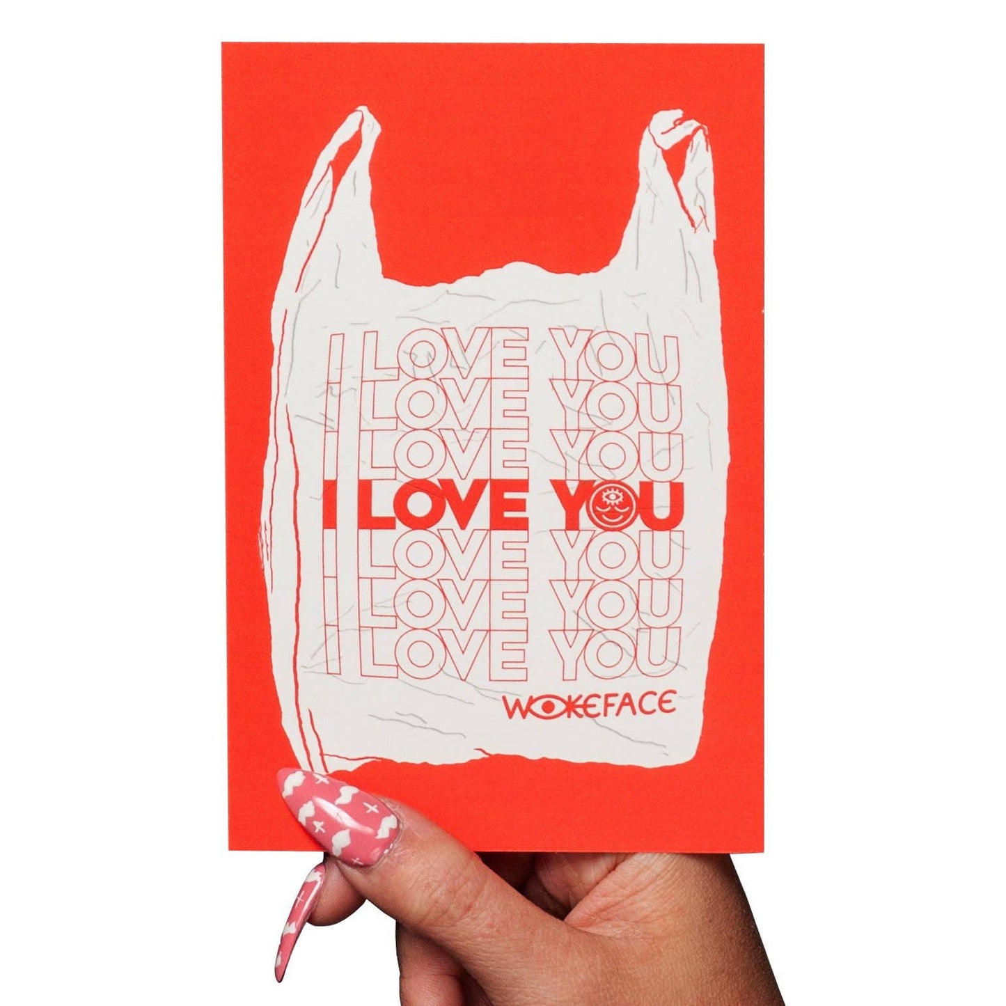 I Love You Bag Postcard