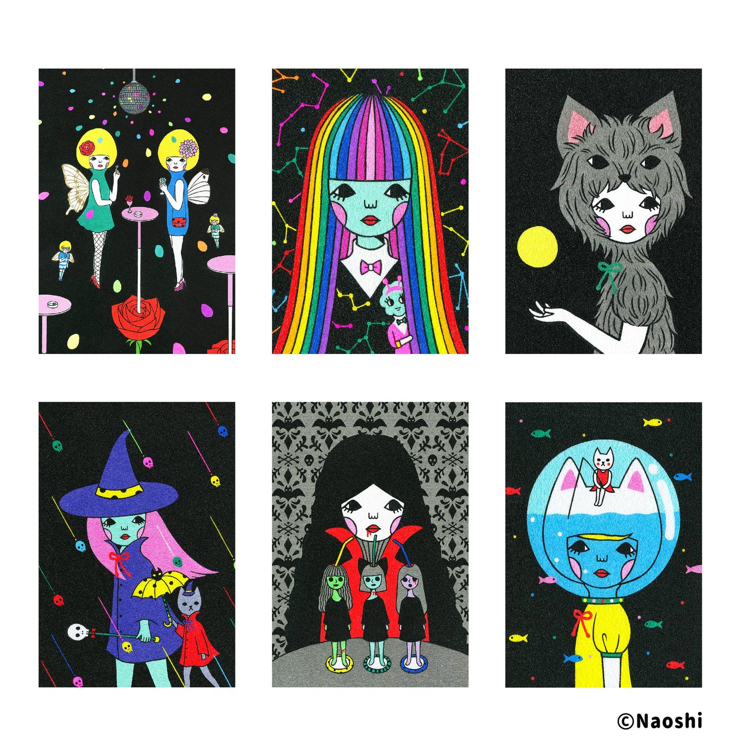 Postcards Black