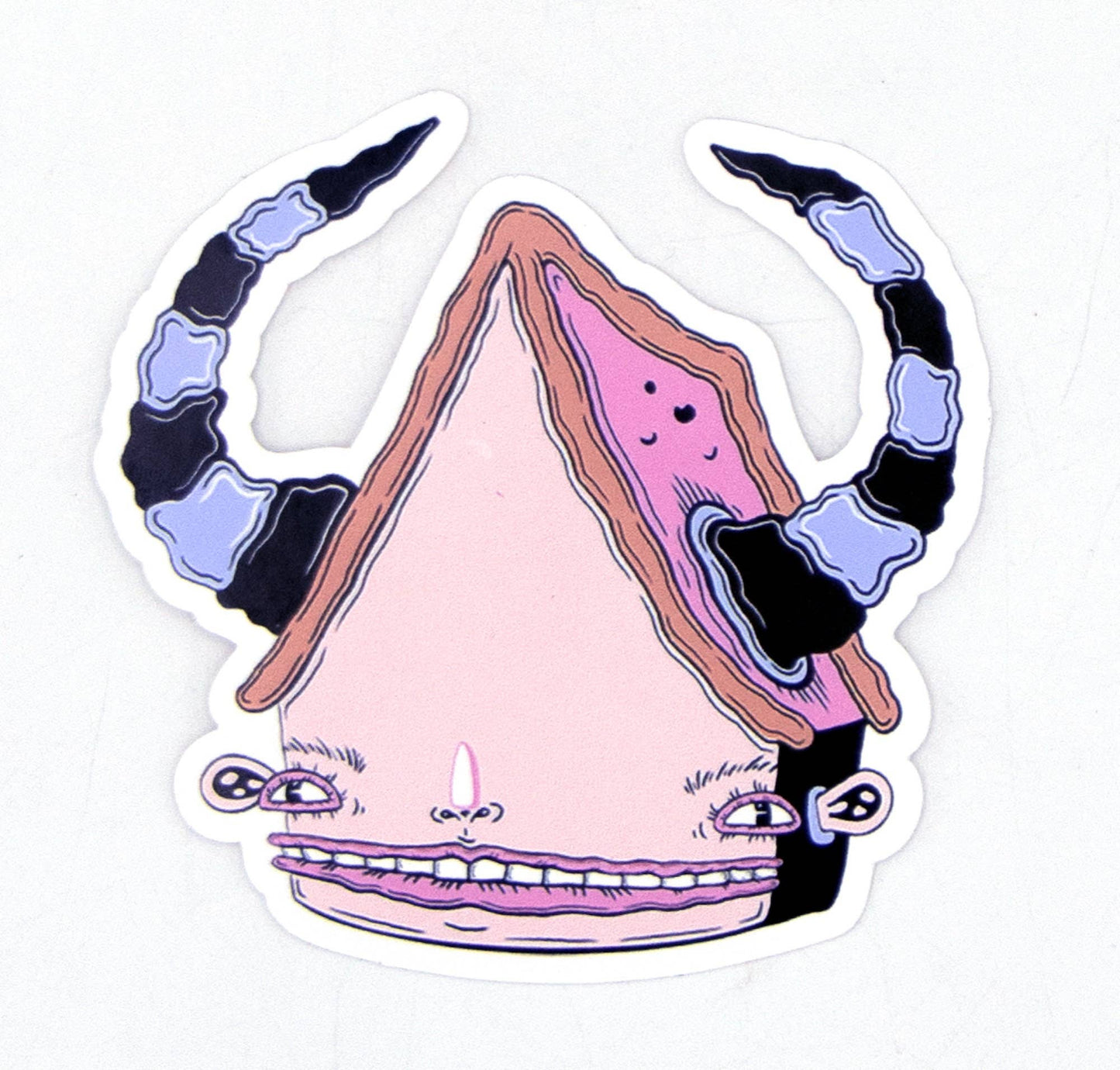 Satanic Horned Beast Goat Head Vinyl Sticker