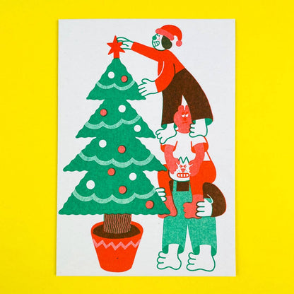 Christmas Tree Decorators Greeting Card