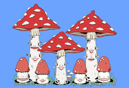 Amanita Muscaria Magic Mushroom Giclee Art Print