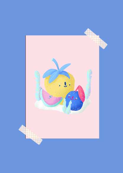 Fruit on a Stroll A5 Print