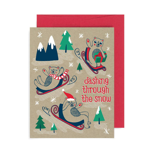 Dashing Through the Snow Greeting Card