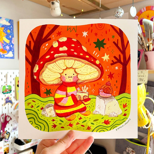 Amanita's Tea Time Print