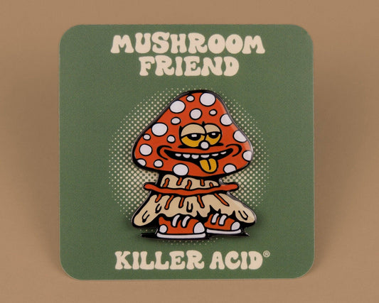 Mushroom Friend Toadstool Enamel Pin