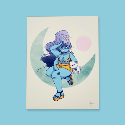 Moon Dog Print