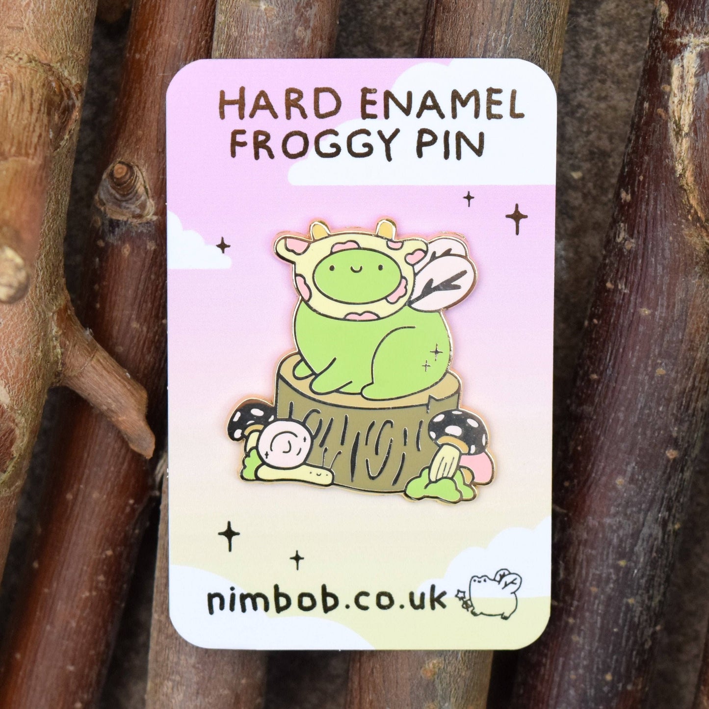 Cow Hat Frog Pin