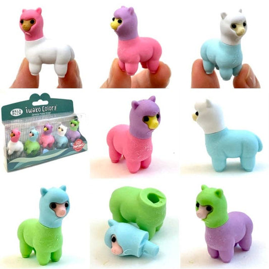 Iwako Llama Colorz Erasers