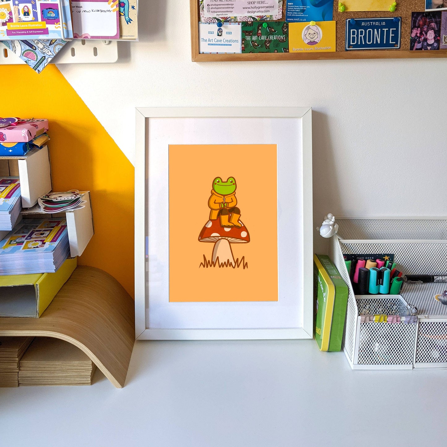 Autumn Frog Print A4